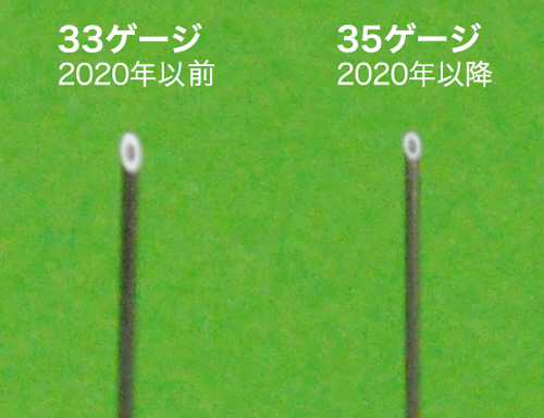 さらに細い麻酔注射針