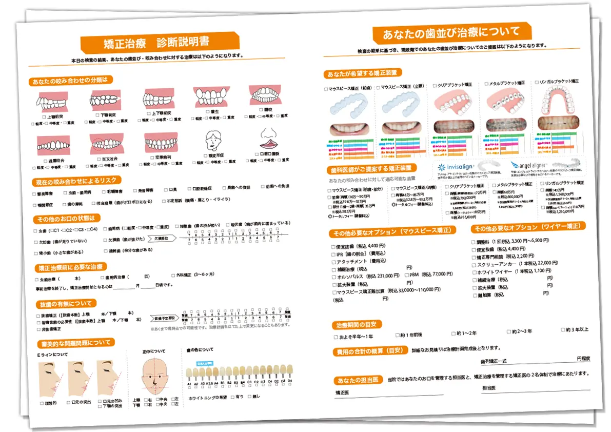 複数の治療法を提案する歯科医師のイメージ