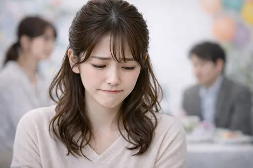 人と話すときにうつむきがちになる人