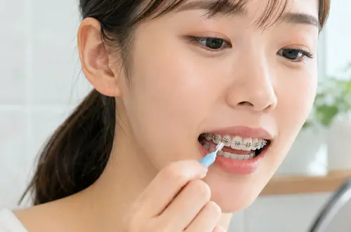ワイヤー矯正中の食事や歯磨きの注意点イメージ